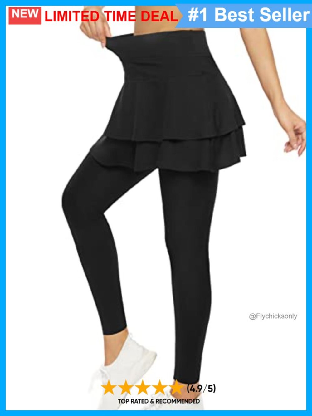 Tennis Skirted Leggings with Pockets Golf Skort Full Length Leggings